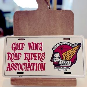 Vintage Honda Motorcycle Gold Wing Plate